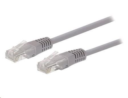 C-TECH patchcord Cat5e, UTP, sivý, 0,5 m