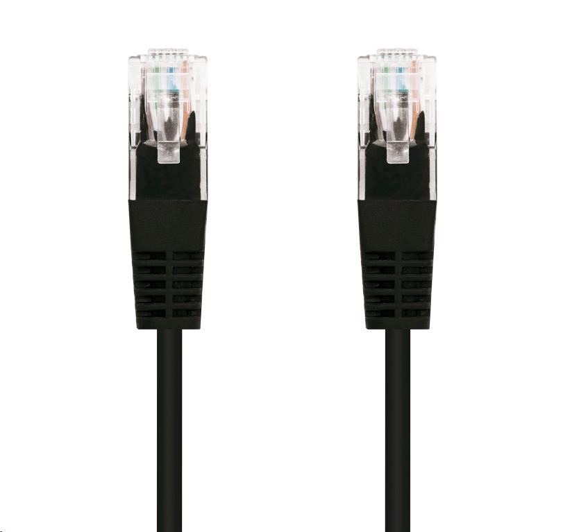 C-TECH kabel patchcord Cat5e, UTP, černá, 2m