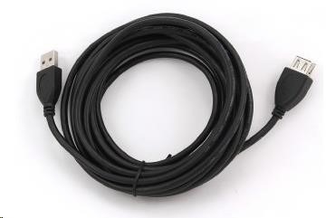 Kábel USB GEMBIRD 2.0 A-A predĺženie 4,5 m (čierne, HQ s feritovým jadrom)