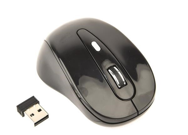 Myš GEMBIRD MUSW-6B-01, čierna, bezdrôtová, USB nano prijímač