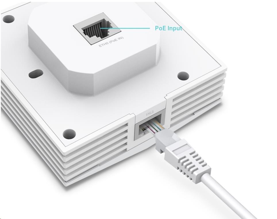 TP-Link EAP650-Wall OMADA WiFi6 AP (AX3000,2,4GHz/5GHz,2xGbELAN,1xPoE-in)
