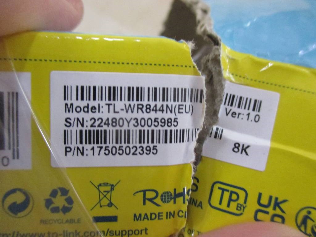 BAZAR - TP-Link TL-WR844N WiFi4 router (N300, 2,4GHz, 4x100Mb/s LAN, 1x100Mb/s WAN) - Poškozený obal (Komplet)