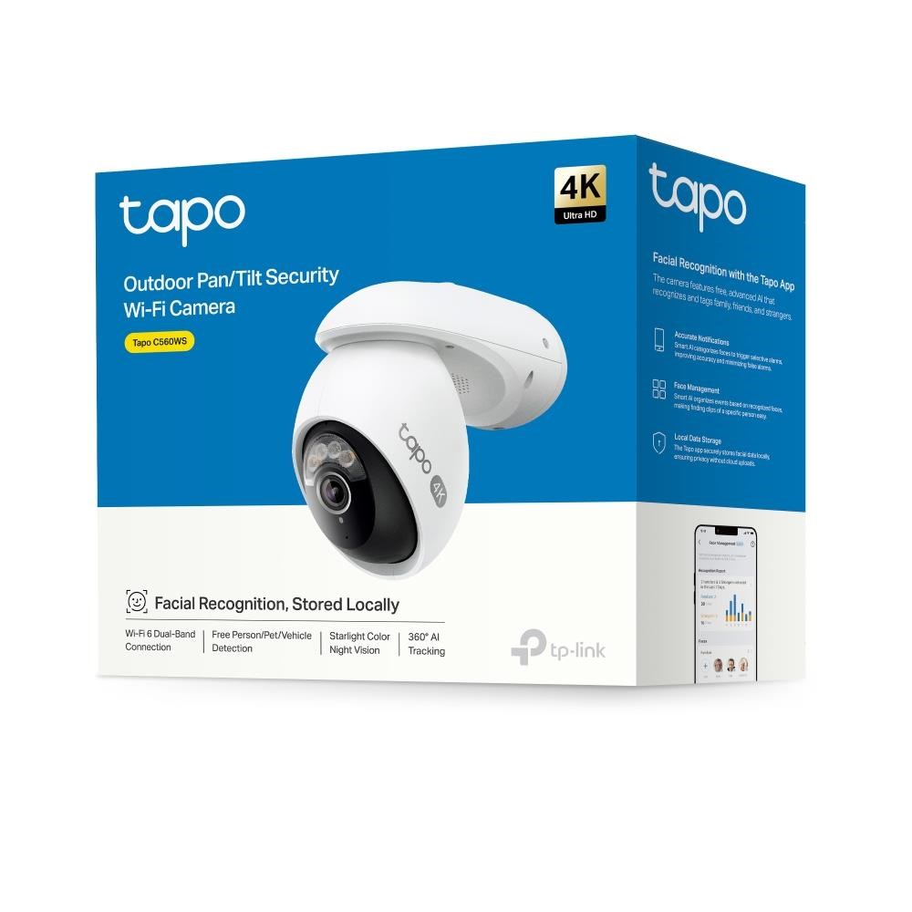 TP-Link Tapo C560WS venkovní-outdoor kamera (8MP, 4K 2160p, WiFi, IR 30m, microSD card)
