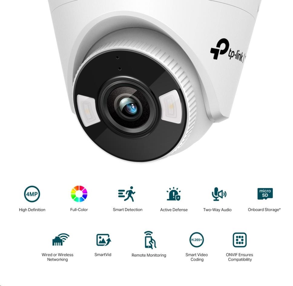 TP-Link VIGI C450(2.8mm), 5MP, Turret, PoE, IR 30m, Micro SD card