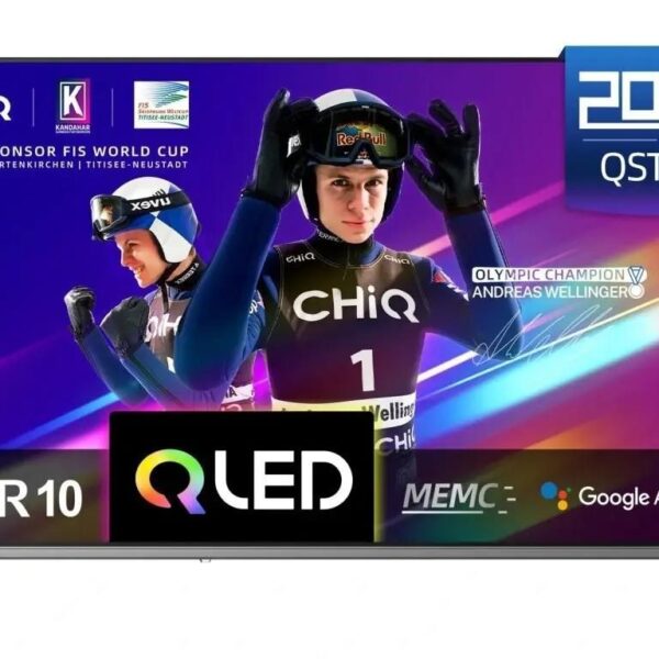 CHiQ U50QST TV 50", UHD, QLED, ultratenká, Google TV, DLG 120 Hz, Dolby Audio, Frameless, metalická