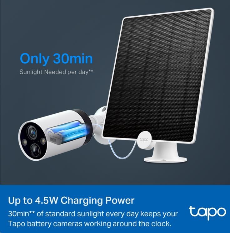 BAZAR - TP-Link Tapo A200 solární panel k Tapo C425, Tapo C420, Tapo DS205 - Rozbaleno (Komplet)
