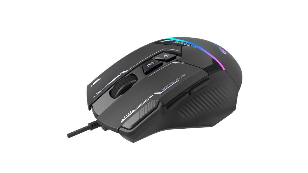 C-TECH Herní myš Zyra, USB, RGB, černá