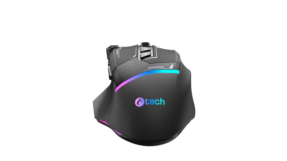 C-TECH Herní myš Zyra, USB, RGB, černá