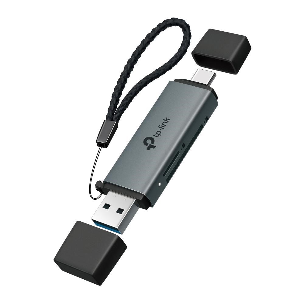 TP-Link UA430D čtečka karet (1xUSB-C3.2Gen1,1xUSB-A3.2Gen1,1xmicroSD,1xSD)
