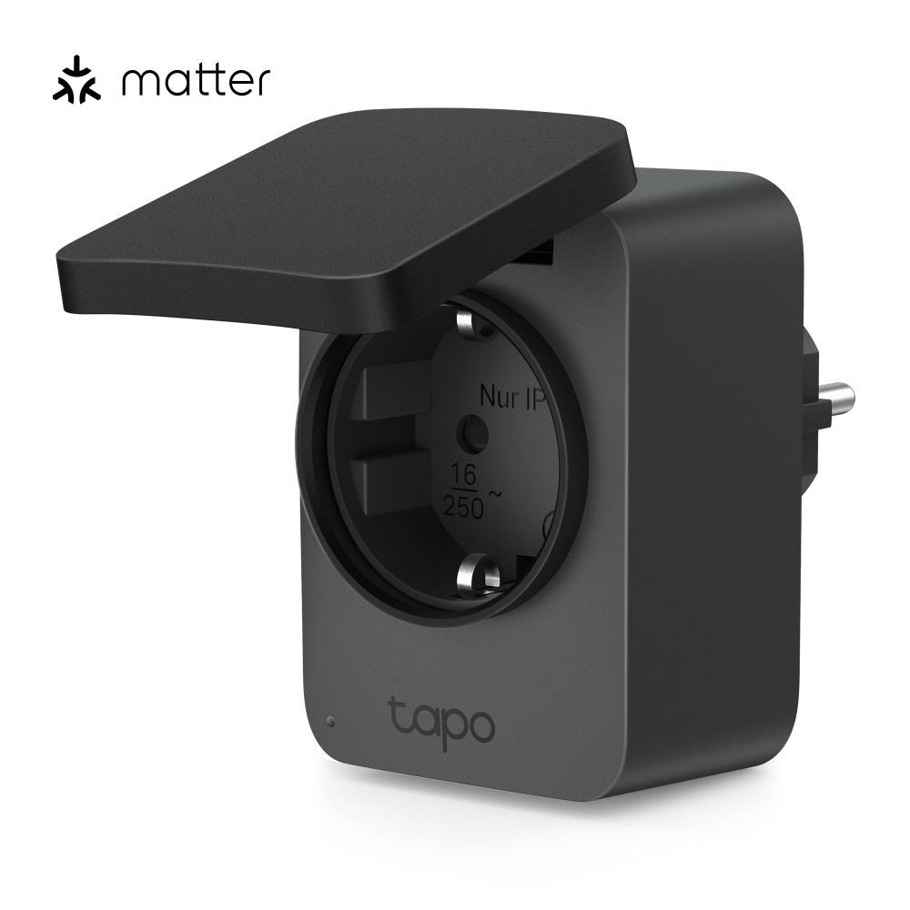 TP-Link Tapo P410M venkovní chytrá WiFi mini zásuvka (3680W,16A,2,4 GHz,BT,IP54,Matter certified)