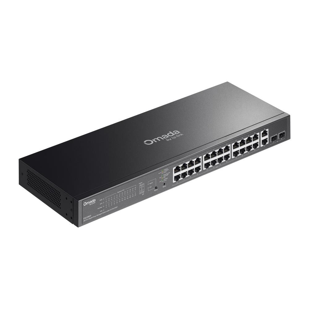 TP-Link OMADA switch ES228GP (26xGbE,2xSFP,24xPoE+,250W)
