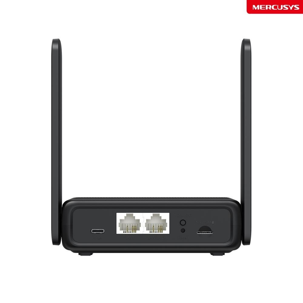 Mercusys MB113-4G WiFi4 router (N300, 4G LTE, 2,4GHz, 1x100Mb/s LAN/WAN,1x100Mb/s LAN,1xnanoSIM)